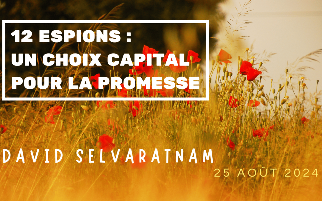 12 espions : un choix capital pour la promesse – David Selvaratnam