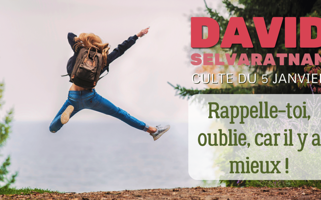Rappelle-toi, oublie, car il y a mieux – David Selvaratnam